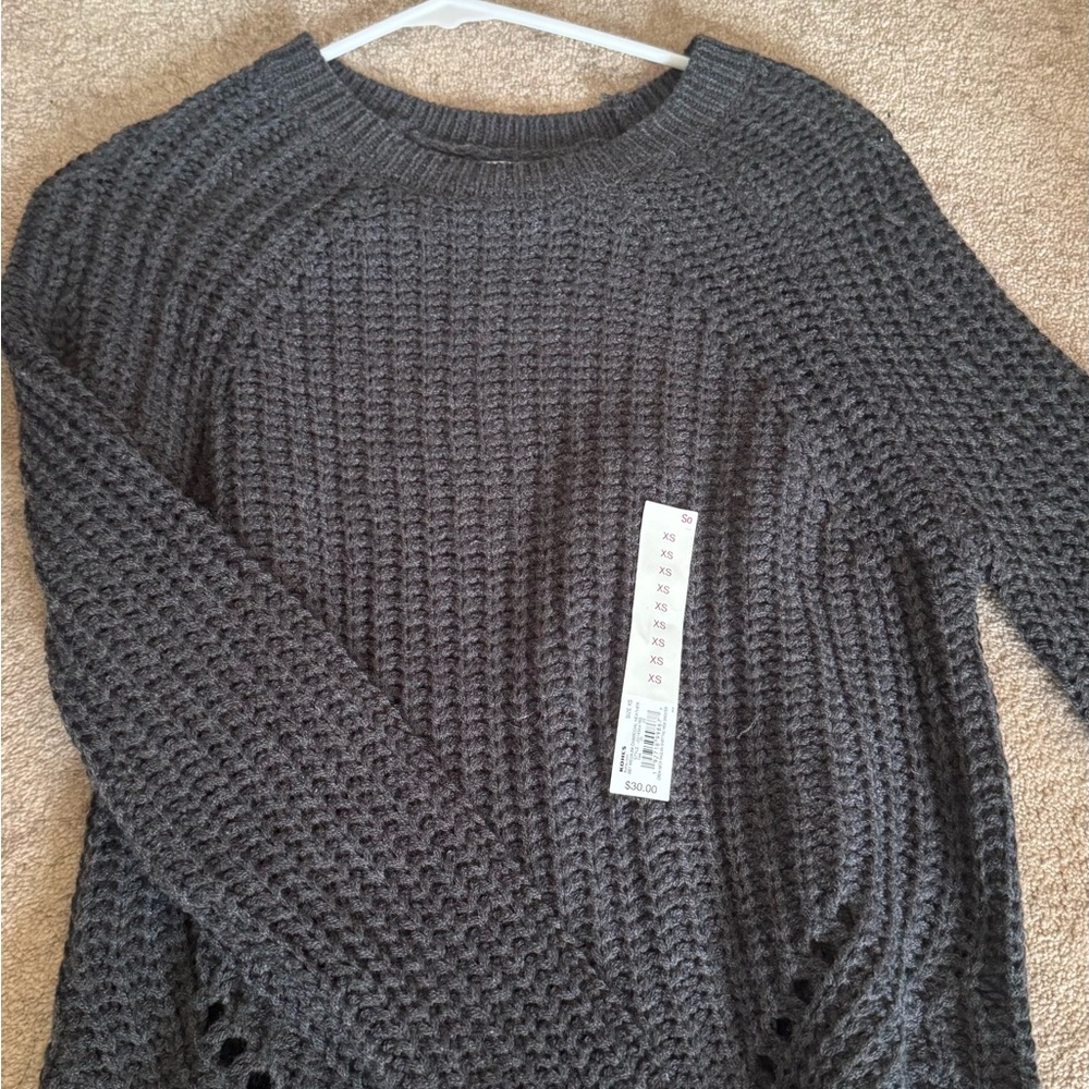 SO Women's Charcoal Knit Sweater